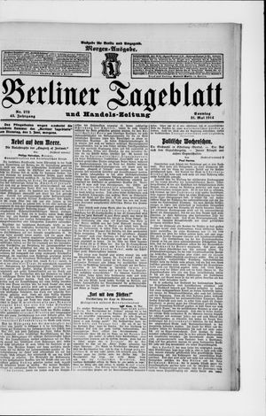 Berliner Tageblatt und Handels-Zeitung vom 31.05.1914
