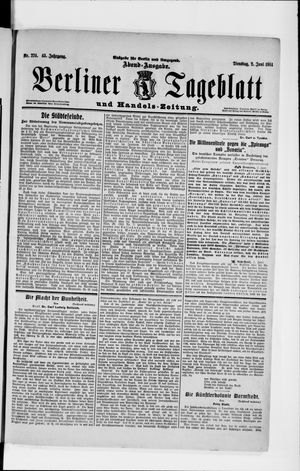 Berliner Tageblatt und Handels-Zeitung vom 02.06.1914