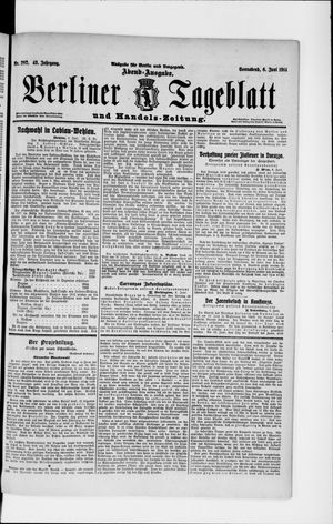 Berliner Tageblatt und Handels-Zeitung vom 06.06.1914