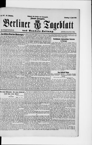 Berliner Tageblatt und Handels-Zeitung vom 09.06.1914