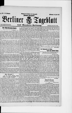 Berliner Tageblatt und Handels-Zeitung vom 10.06.1914