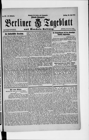 Berliner Tageblatt und Handels-Zeitung vom 26.06.1914