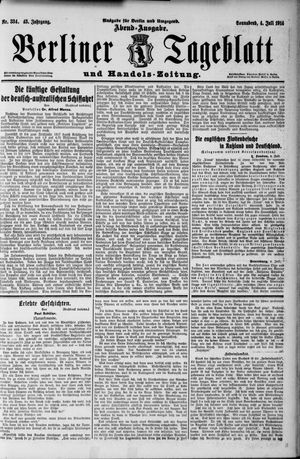 Berliner Tageblatt und Handels-Zeitung vom 04.07.1914