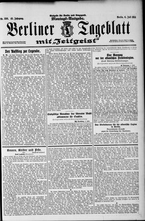 Berliner Tageblatt und Handels-Zeitung vom 06.07.1914