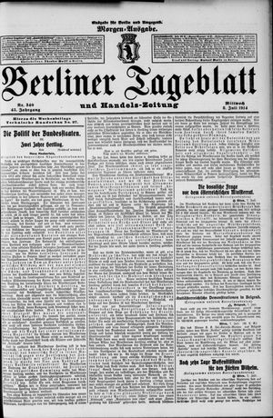 Berliner Tageblatt und Handels-Zeitung vom 08.07.1914