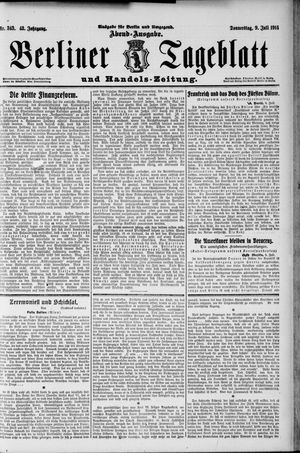 Berliner Tageblatt und Handels-Zeitung vom 09.07.1914