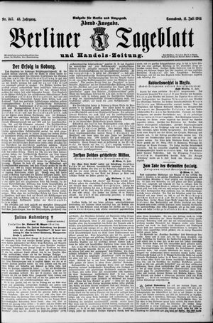 Berliner Tageblatt und Handels-Zeitung vom 11.07.1914