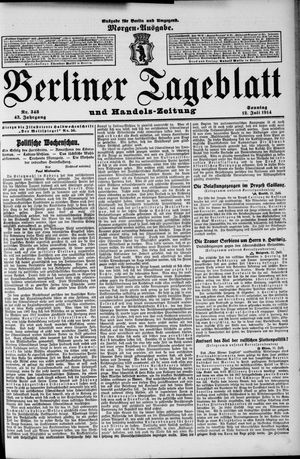 Berliner Tageblatt und Handels-Zeitung vom 12.07.1914