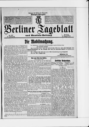 Berliner Tageblatt und Handels-Zeitung vom 02.08.1914