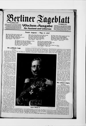 Berliner Tageblatt und Handels-Zeitung vom 13.08.1914