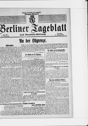 Berliner Tageblatt und Handels-Zeitung vom 25.08.1914