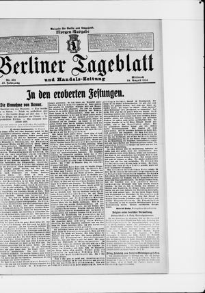 Berliner Tageblatt und Handels-Zeitung vom 26.08.1914