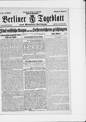 Berliner Tageblatt und Handels-Zeitung vom 26.08.1914