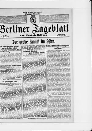 Berliner Tageblatt und Handels-Zeitung vom 29.08.1914