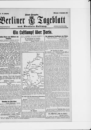 Berliner Tageblatt und Handels-Zeitung vom 02.09.1914