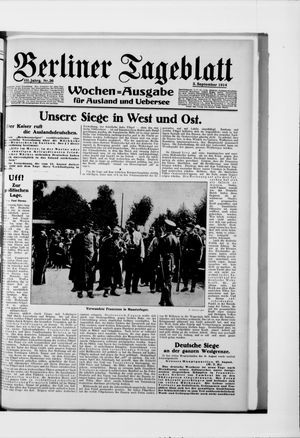 Berliner Tageblatt und Handels-Zeitung vom 03.09.1914