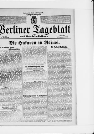 Berliner Tageblatt und Handels-Zeitung vom 08.09.1914