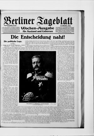 Berliner Tageblatt und Handels-Zeitung vom 06.10.1914