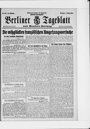 Berliner Tageblatt und Handels-Zeitung vom 07.10.1914