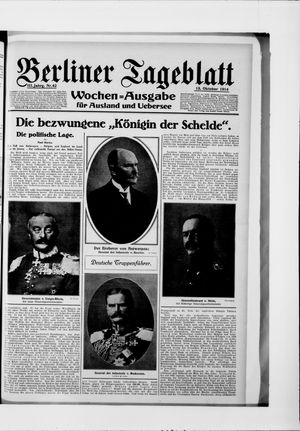 Berliner Tageblatt und Handels-Zeitung vom 13.10.1914