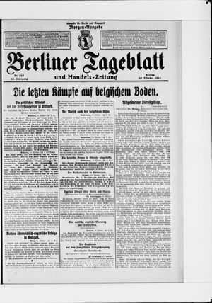 Berliner Tageblatt und Handels-Zeitung vom 16.10.1914