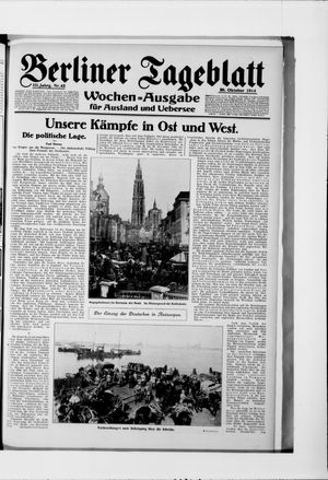 Berliner Tageblatt und Handels-Zeitung vom 20.10.1914