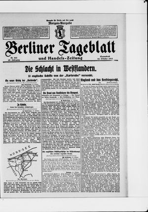 Berliner Tageblatt und Handels-Zeitung vom 24.10.1914