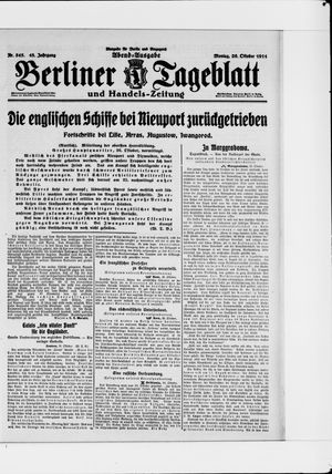 Berliner Tageblatt und Handels-Zeitung vom 26.10.1914