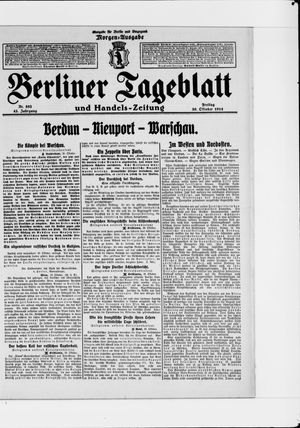 Berliner Tageblatt und Handels-Zeitung vom 30.10.1914