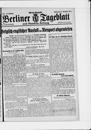 Berliner Tageblatt und Handels-Zeitung vom 05.11.1914
