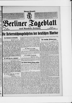 Berliner Tageblatt und Handels-Zeitung vom 06.11.1914