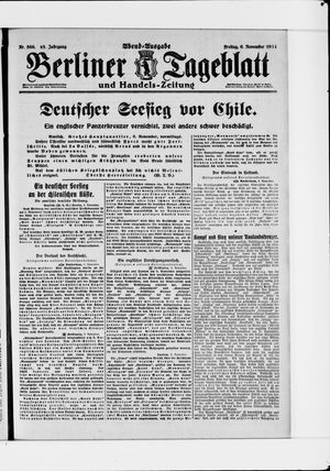 Berliner Tageblatt und Handels-Zeitung vom 06.11.1914