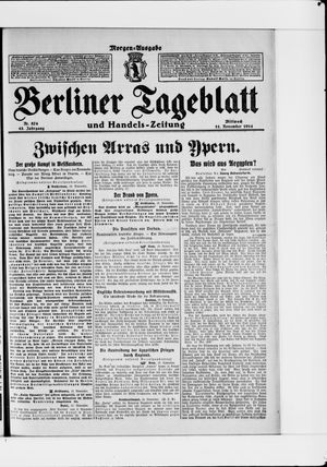 Berliner Tageblatt und Handels-Zeitung vom 11.11.1914