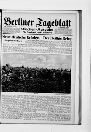 Berliner Tageblatt und Handels-Zeitung vom 17.11.1914