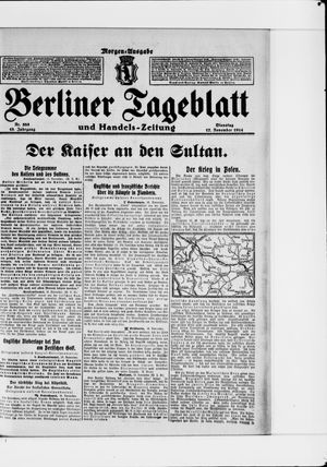 Berliner Tageblatt und Handels-Zeitung vom 17.11.1914
