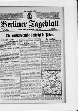 Berliner Tageblatt und Handels-Zeitung vom 27.11.1914