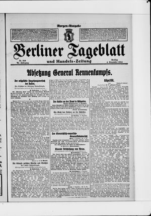 Berliner Tageblatt und Handels-Zeitung vom 04.12.1914