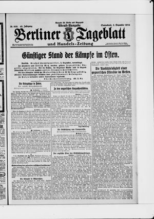 Berliner Tageblatt und Handels-Zeitung vom 05.12.1914