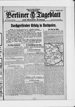 Berliner Tageblatt und Handels-Zeitung vom 07.12.1914