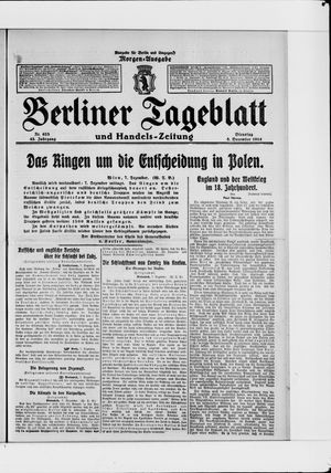 Berliner Tageblatt und Handels-Zeitung vom 08.12.1914