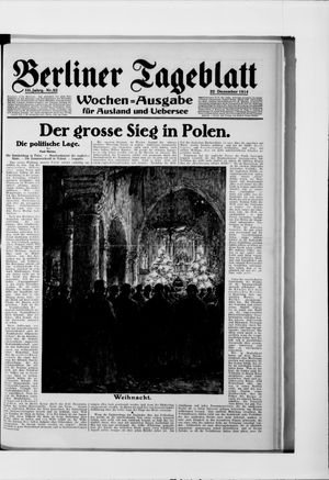 Berliner Tageblatt und Handels-Zeitung vom 22.12.1914