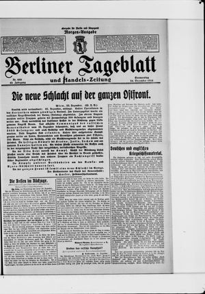 Berliner Tageblatt und Handels-Zeitung vom 24.12.1914