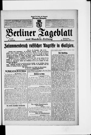 Berliner Tageblatt und Handels-Zeitung on Dec 31, 1914