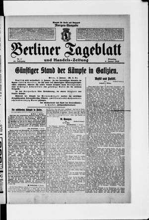 Berliner Tageblatt und Handels-Zeitung vom 05.01.1915