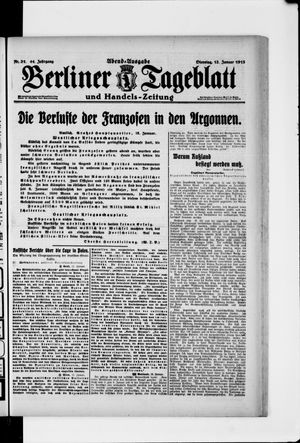 Berliner Tageblatt und Handels-Zeitung vom 12.01.1915