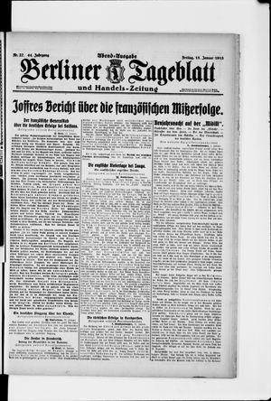 Berliner Tageblatt und Handels-Zeitung vom 15.01.1915