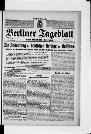 Berliner Tageblatt und Handels-Zeitung vom 16.01.1915