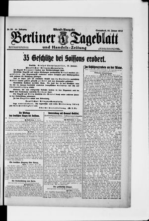 Berliner Tageblatt und Handels-Zeitung vom 16.01.1915