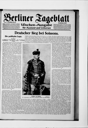 Berliner Tageblatt und Handels-Zeitung on Jan 19, 1915