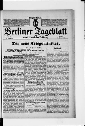 Berliner Tageblatt und Handels-Zeitung vom 22.01.1915